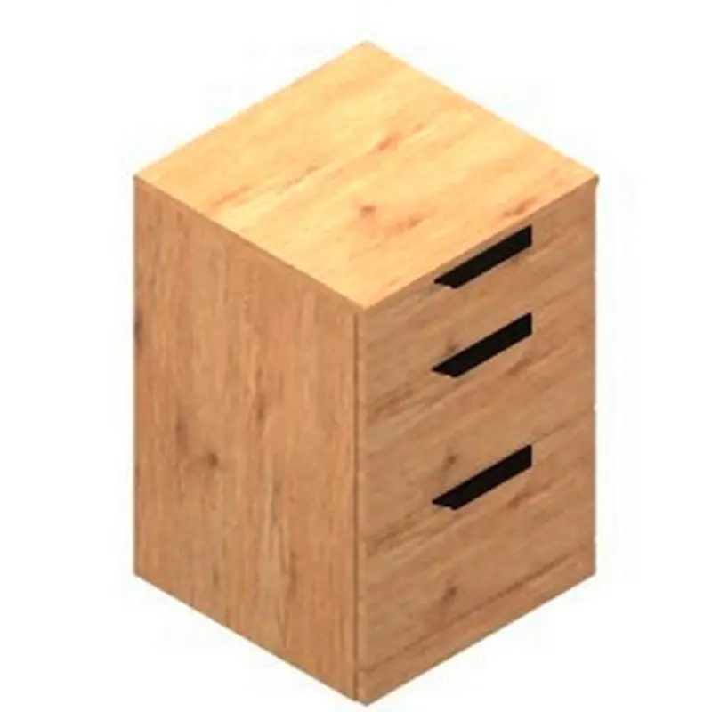 Kommode Rimini Mit 3 Laden Eiche Artisan, B: 40 Cm