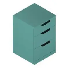 Kommode Rimini Mit 3 Laden Salbeigrün, B: 40 Cm