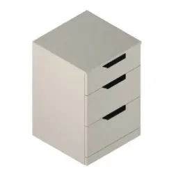 Kommode Rimini Mit 3 Laden Weiß, B: 40 Cm
