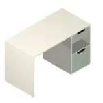 Möbelix Schreibtisch Palermo 2 Weiß/salbeigrün, B: 120 Cm