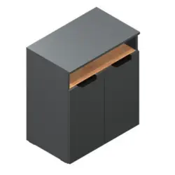 Aktenschrank Carlos 2-türig Eiche Artisan, B: 64,5 Cm