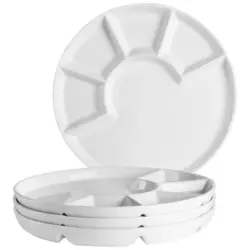 Tellerset Weiß 4--Teilig. Ca. 24 Cm