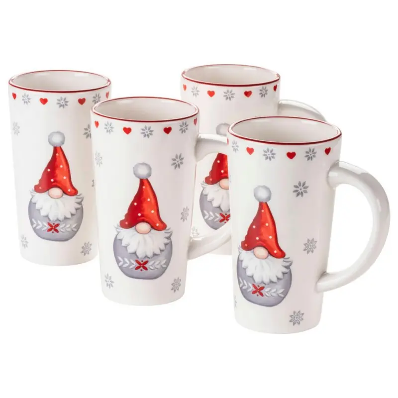 Kaffeebecherset Steingut Aurela 4 Stk. 600 Ml