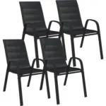 Möbelix Gartensessel Paula 4er Set Metall/textil
