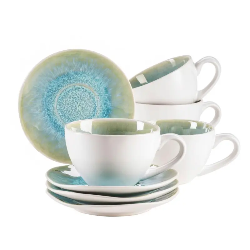 Kaffeeservice Frozen Steinzeug 4 Personen Geschirr Set
