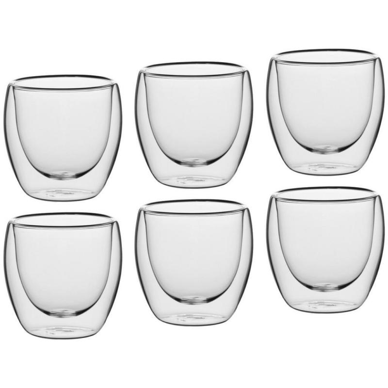 Kaffeglas Transparent, 6-teilig