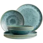 Möbelix Tafelservice Carellia Blau, 8-teilig