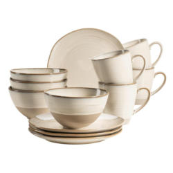 Frühstücksset Nottingham 12--Teilig. D: 21 cm Beige