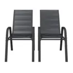 M&ouml;belix Gartensessel Paula 2er Set Metall/Textil