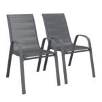 Möbelix Gartensessel Paula 2er Set Metall/Textil