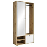 Möbelix Garderobe Dino Weiß Eiche Artisan Dekor B: 90 cm