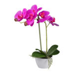 Möbelix Kunstpflanze Orchideen Pink, Topf: Weiß, H: 33 cm