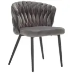 Möbelix Stuhl Hardy Samt Grau B: 63 cm