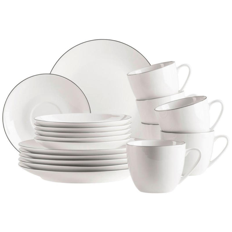 Kaffeeservice Felise Porzellan 6 Personen Geschirr Set