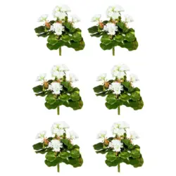 Kunstpflanze Blühpflanzen Weiß/Grün, 24 cm