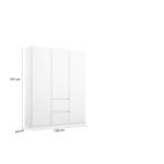 Möbelix Nidda B: 136 cm Weiß Nidda