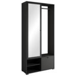 Möbelix Garderobe Dino Schwarz Matt B: 90 cm