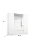 Möbelix Nidda B: 181 cm Weiß Nidda