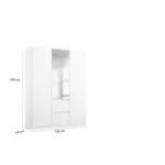 Möbelix Nidda B: 136 cm Weiß Nidda