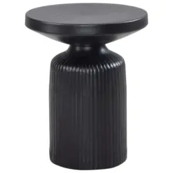 Beistelltischset Aluminium Schwarz D: 40 cm