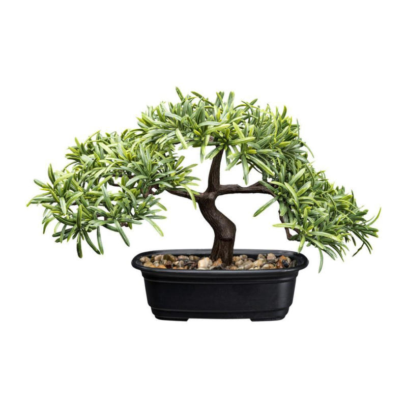 Kunstpflanze Bonsai Braun/grün/schwarz, 23 Cm