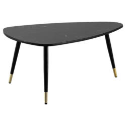 Couchtisch Marmoroptik Schwarz L: 90 cm