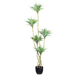 Kunstpflanze Sukkuleten Grau/Grün/Schwarz, 160 cm