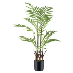Kunstpflanze Palmen Gr&uuml;n/Braun/Schwarz, 70 cm