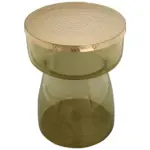 Möbelix Couchtisch Roman 125 Grün/Goldfarben D: 36 cm