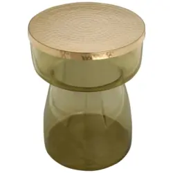 Couchtisch Roman 125 Grün/Goldfarben D: 36 cm
