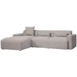Möbelix Ecksofa mit Zierkissen Pearl Taupe 196x303 cm