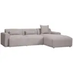 Möbelix Ecksofa mit Zierkissen Pearl Taupe 303x196 cm