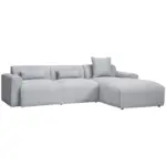 Möbelix Ecksofa mit Zierkissen Pearl Grau 303x196 cm