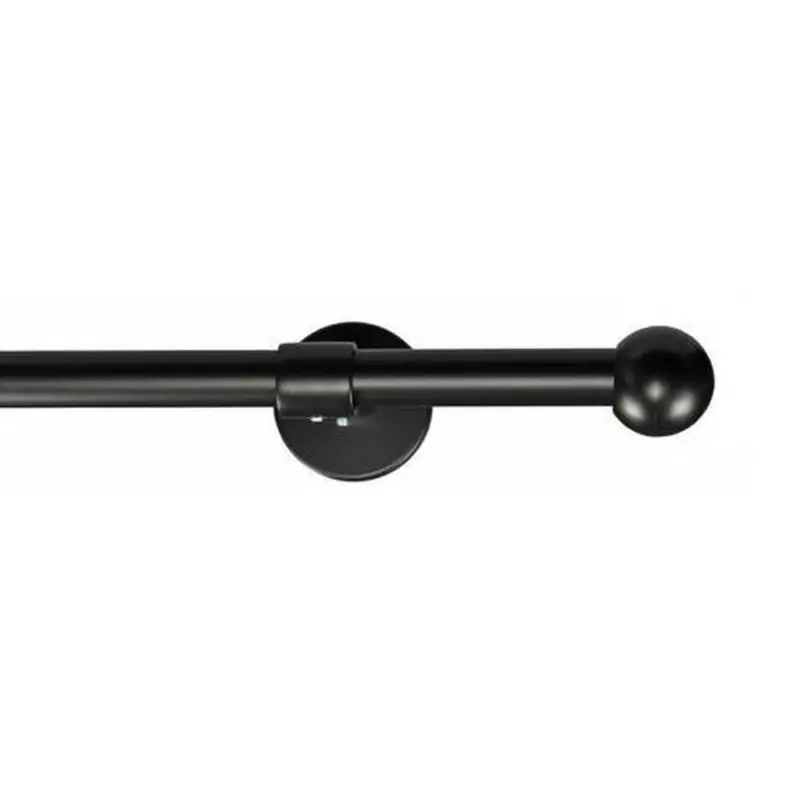 Vorhangstange Schwarz, 170 cm