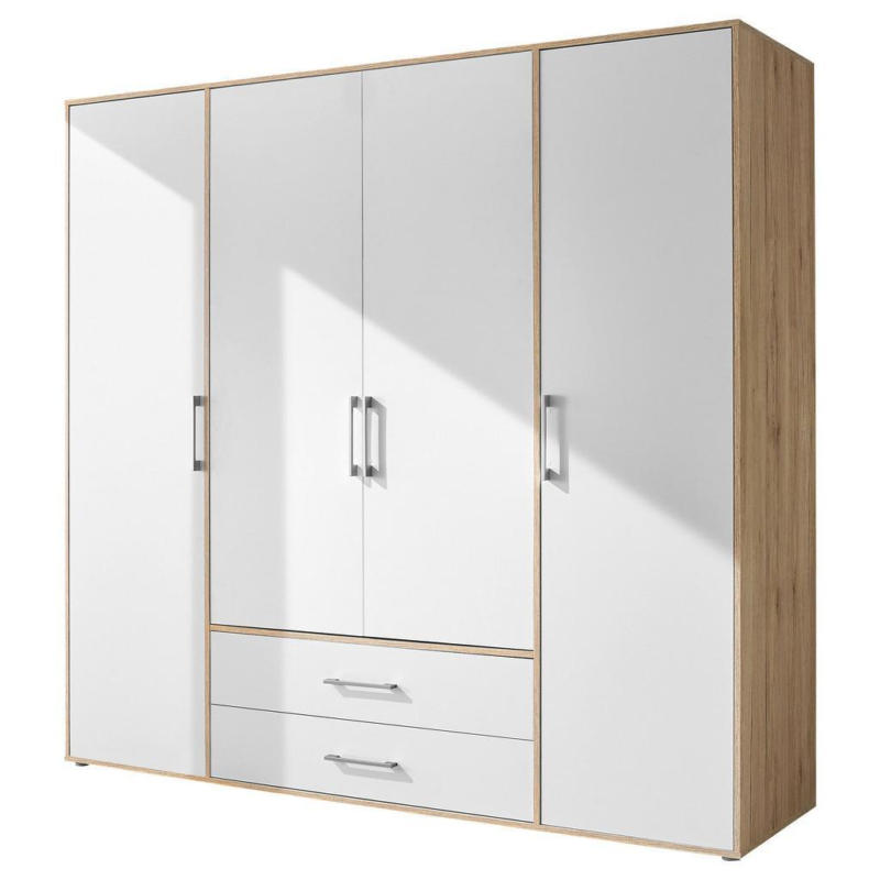 Kleiderschrank 4trg Lembo Artisan Eiche/weiß 206cm