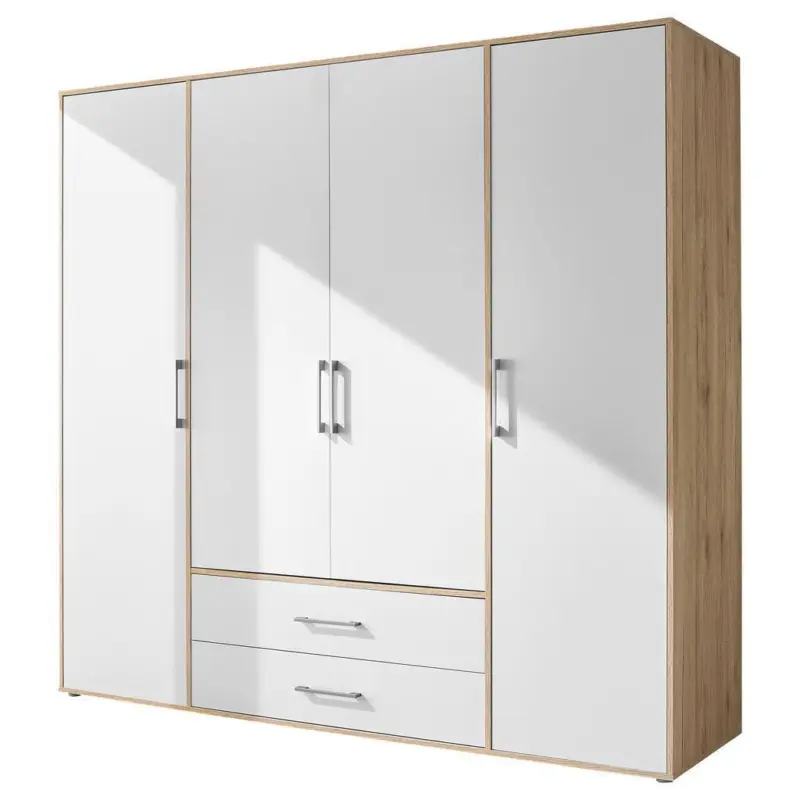 Kleiderschrank 4trg Lembo Artisan Eiche/Weiß 206cm