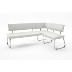 Eckbank Arco Leder Weiß B: 200 cm