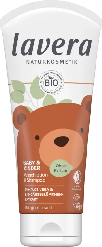 lavera NATURKOSMETIK Waschlotion und Shampoo Baby und Kinder