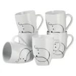 Möbelix Kaffeebecherset 6-Teilig Porzellan ca. 310ml Weiß