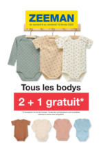 Zeeman Tous les bodys 3 + 1 gratuit - au 14.02.2025