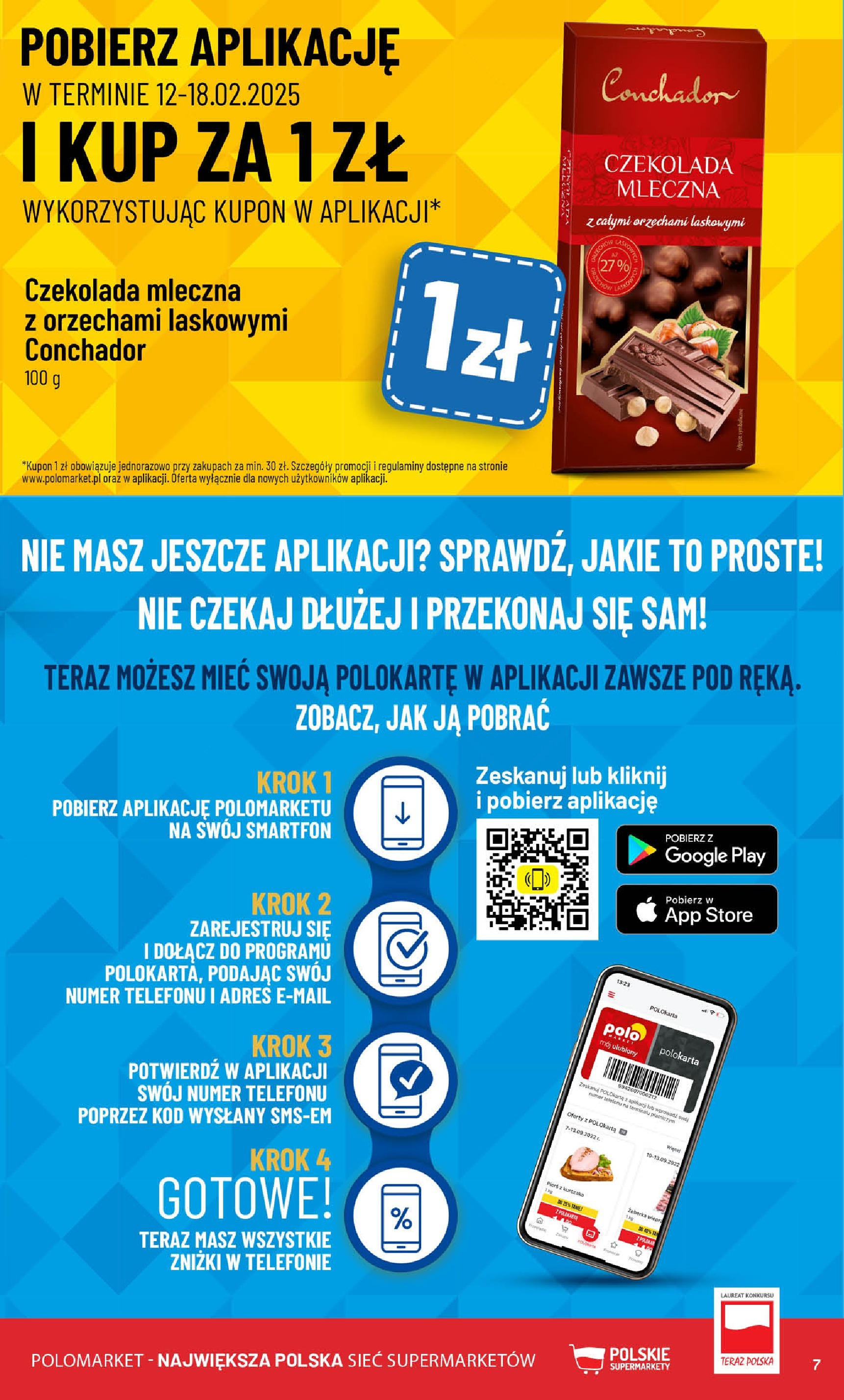 POLOmarket gazetka od jutra (12.02.2025) - Nowa PDF | Strona: 7 | Produkty: Smartfon, Czekolada mleczna, Czekolada