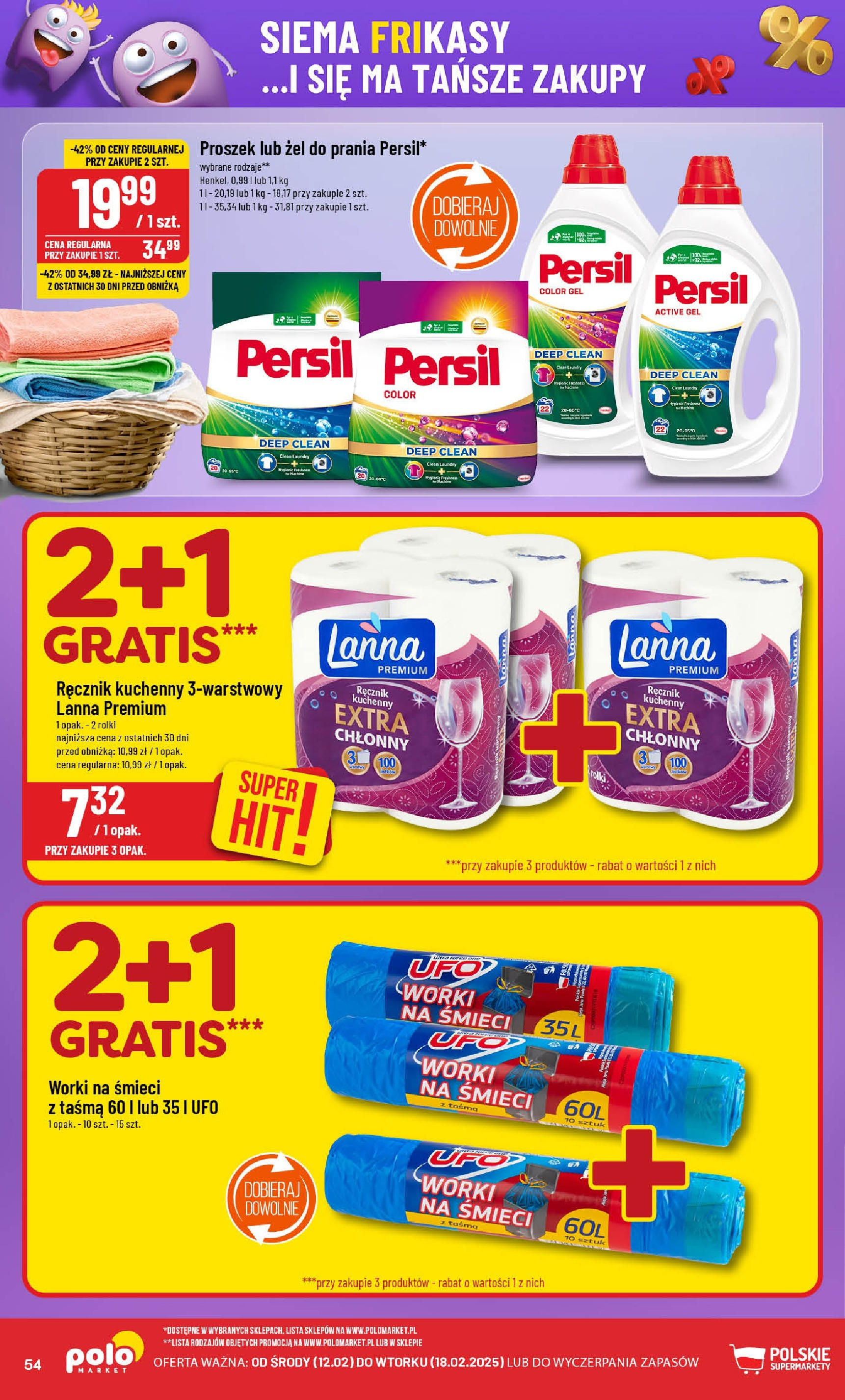 POLOmarket gazetka od jutra (12.02.2025) - Nowa PDF | Strona: 54 | Produkty: Persil, Rolki