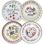 Möbelix Pizzateller Porzellan Rund 4er-Set Cinzia ca. 32,5 cm