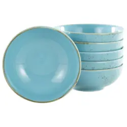 Schüsselset Steinzeug Blau 6tlg. D: 16,5 Cm