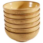 Möbelix Schüsselset Steinzeug Gelb 6tlg. D: 16,5 Cm