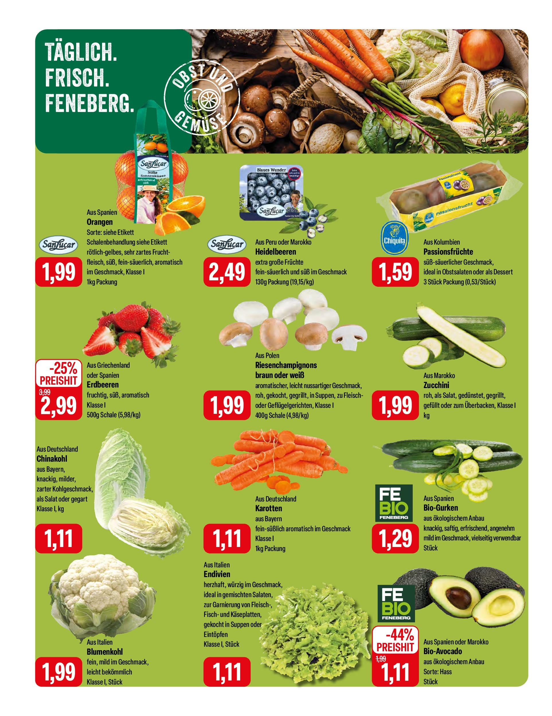 Feneberg Angebote (ab 13.02.2025) zum Blättern | Seite: 6 | Produkte: Orangen, Fisch, Erdbeeren, Salat