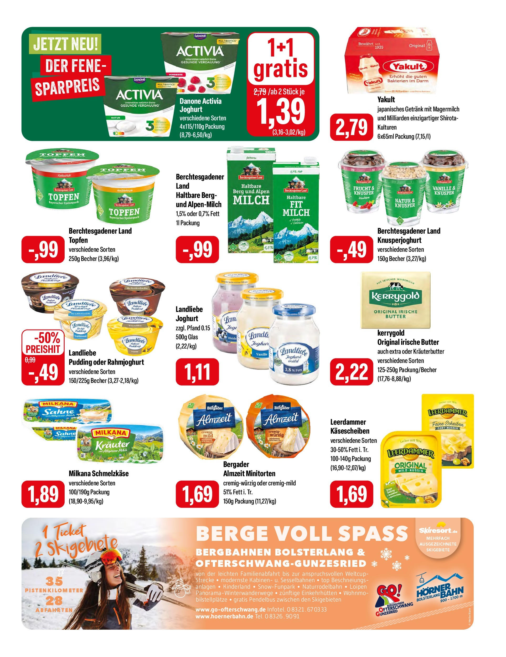 Feneberg Angebote (ab 13.02.2025) zum Blättern | Seite: 7 | Produkte: Joghurt, Milkana, Leerdammer, Sahne