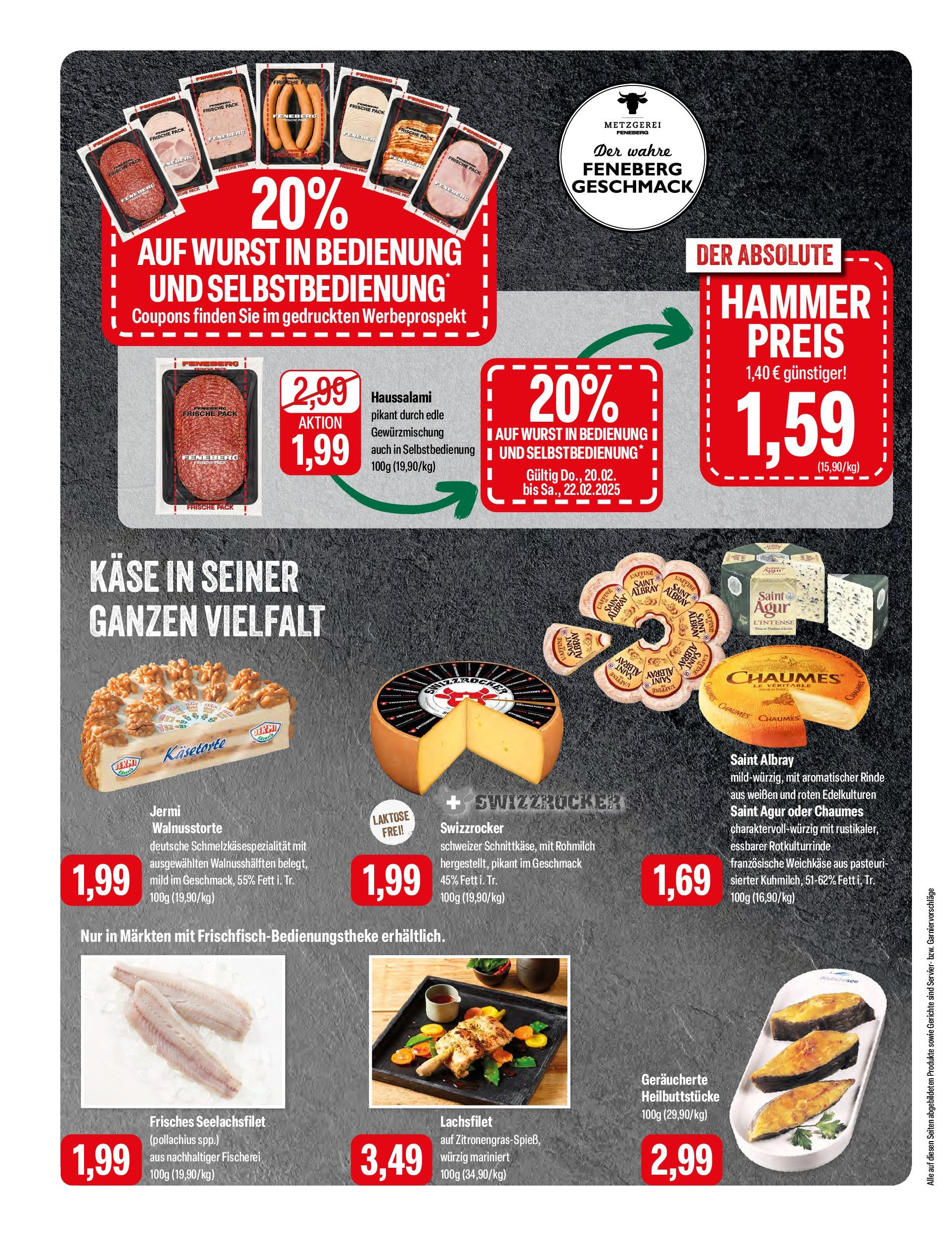 Feneberg Angebote (ab 20.02.2025) zum Blättern | Seite: 4 | Produkte: Käse, Wurst