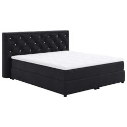 Boxspringbett Castle Schwarz Lf: 160x200 cm