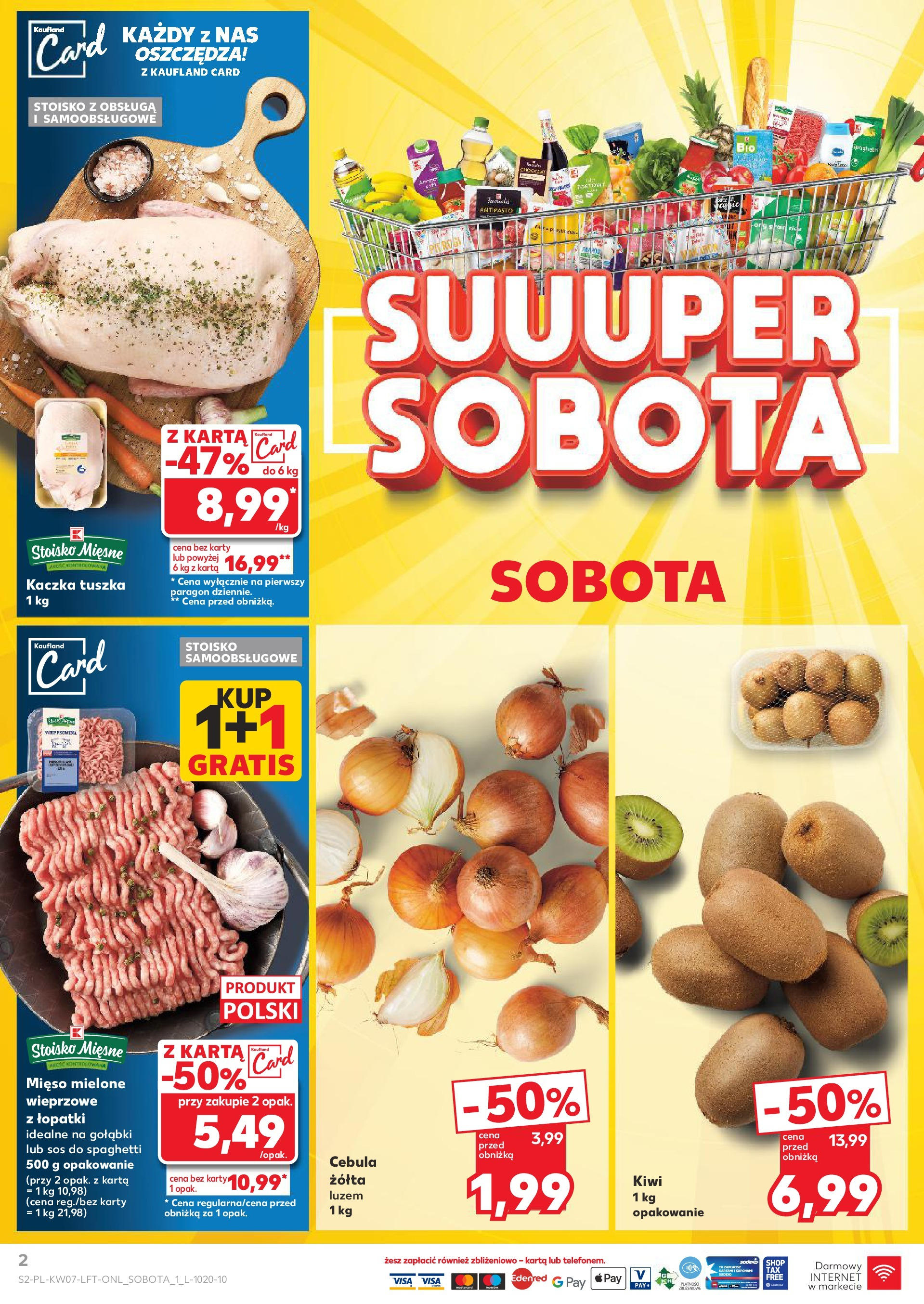 Kaufland gazetka od 13.02.2025 - od jutra PDF | Strona: 2 | Produkty: Mięso, Kaczka, Mięso mielone, Sos do spaghetti